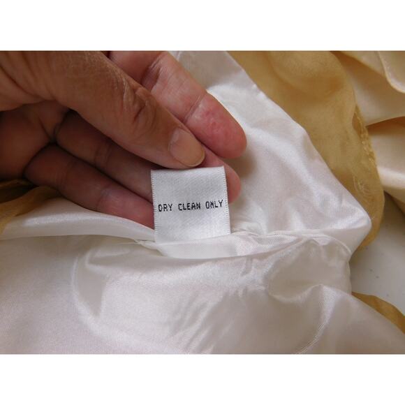 Women Outfit Sleeveless Top Pants 10 Cream White Embroidered Flowers Silk - Picture 14 of 14